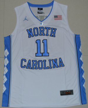 Maillot De Basket NCAA 2016 North Carolina Tar Heels Brice Johnson 11 College Basketball Blanc